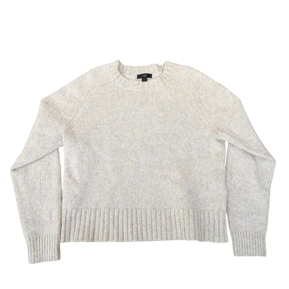 J.Crew Alpaca Merino Wool Blend Pastel Knit Sweater Large AR942